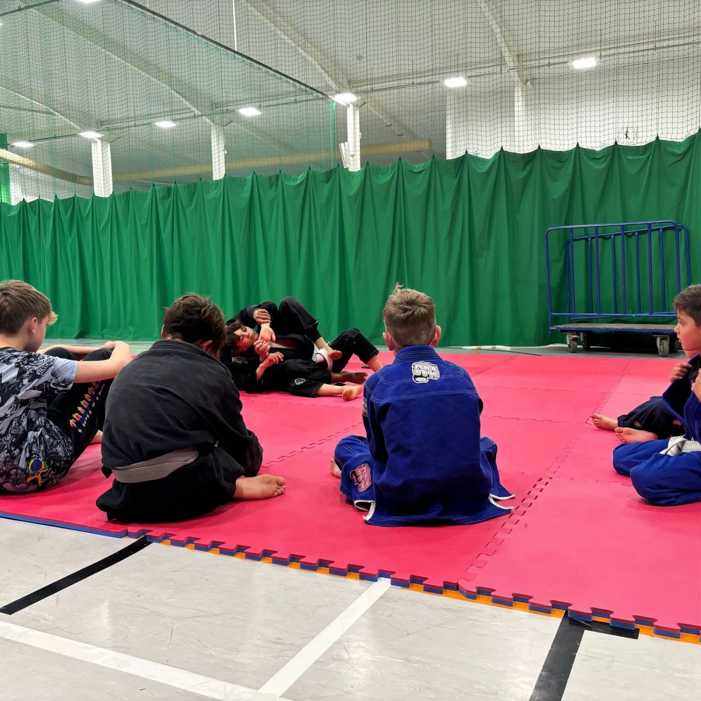 Students during belt promotion